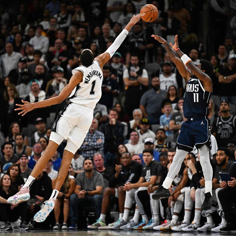 Victor Wembanyama, el jugador con más envergadura de la NBA temporada 2025-2026.