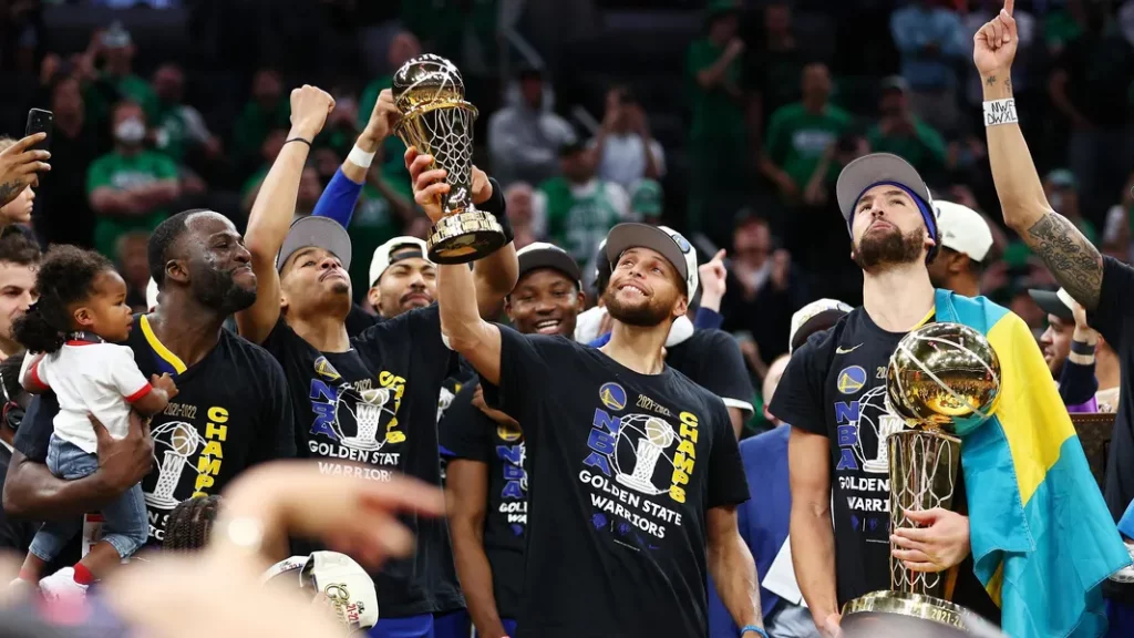 Golden State Warriors, celebrando su título de campeón de 2022.